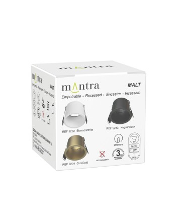 MALT * EMPOTRABLE GU10 NEGRO